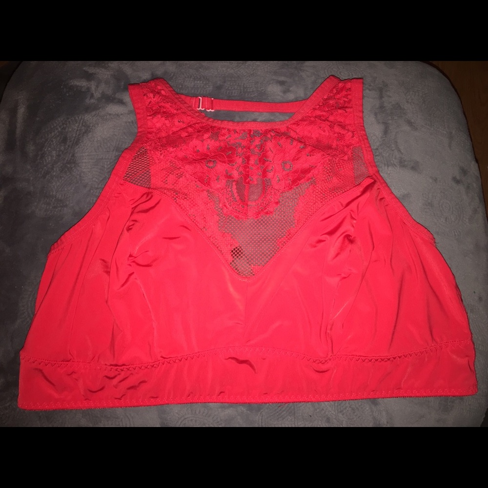 Torrid Red Lace Bralette Size 3
